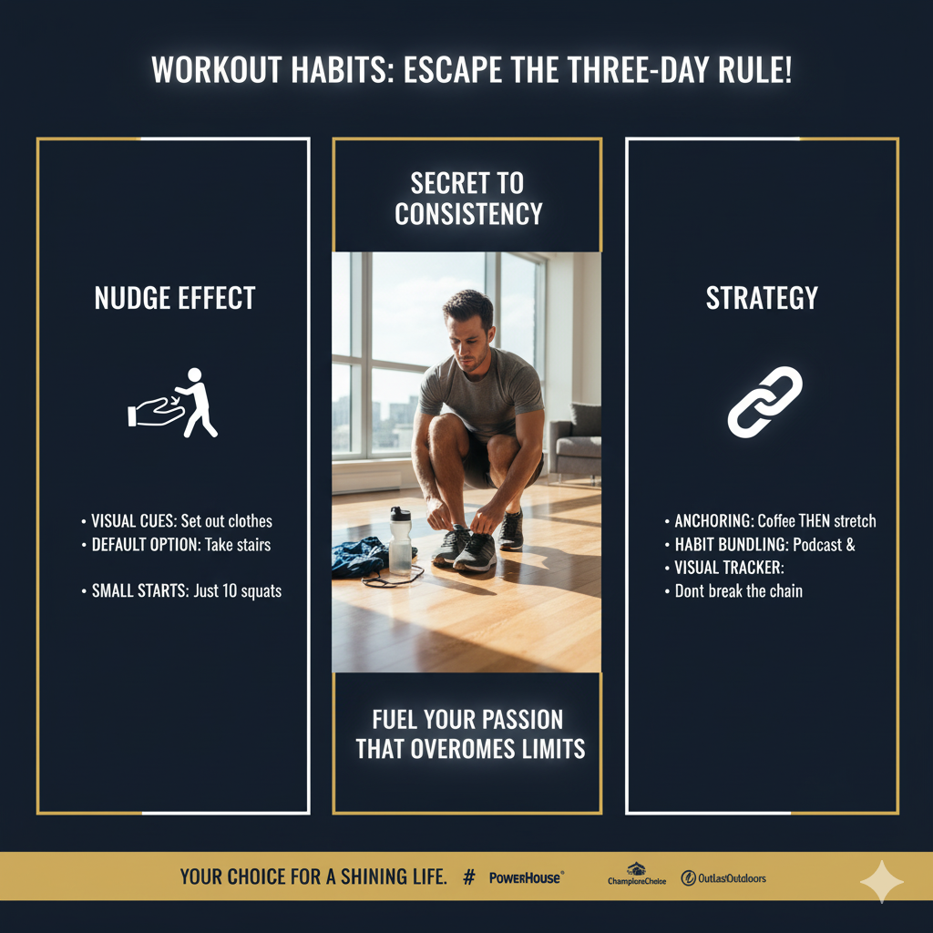 Escape the 'Three-Day Rule': A Sustainable Strategy Using the 'Nudge Effect' to Form Workout Habits