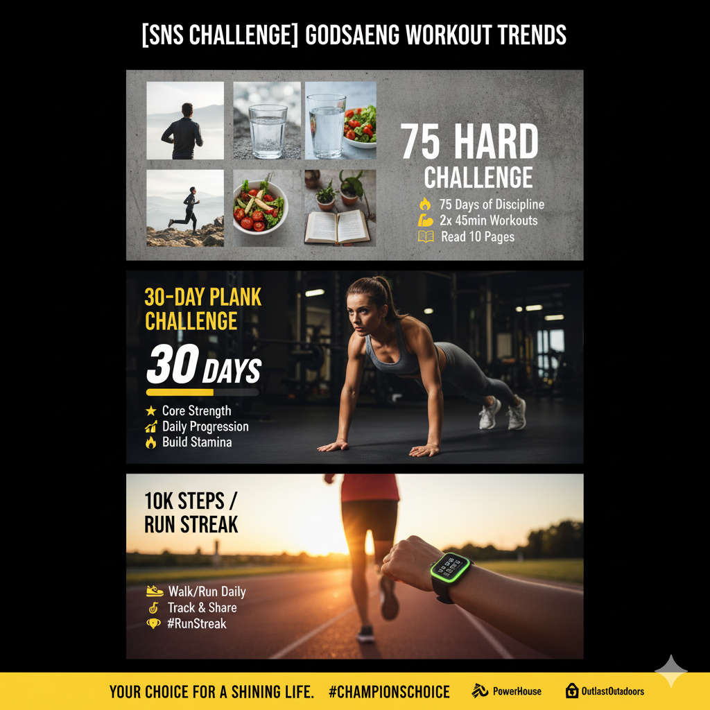 [SNS Challenge] Introducing the TOP 3 Trending 'Godsaeng' Workout Challenges